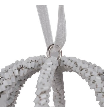 Palla Natalizia con Perline D.8 cm