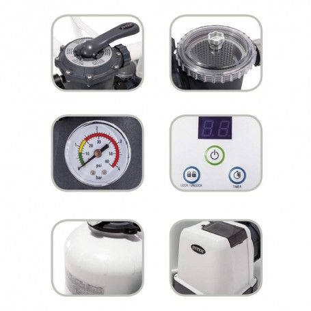 Intex 26652 Filtro a Sabbia - Flusso Sistema: 9.200 l/h, Flusso Acqua: 12.000 l/h