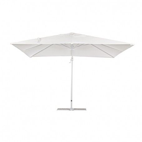Ombrellone Decentrato da Giardino in Alluminio 3x4 mt Bianco | Alba