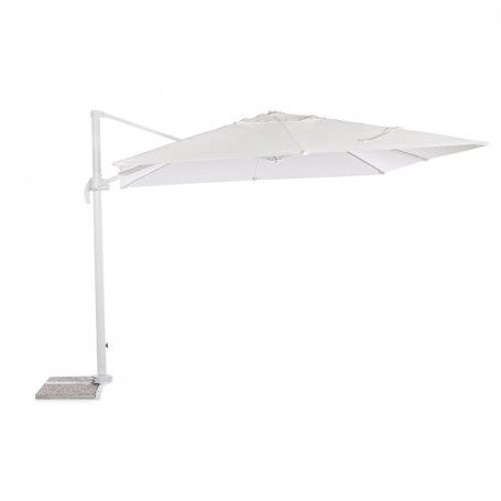 Ombrellone Decentrato da Giardino in Alluminio 3x4 mt Bianco | Alba