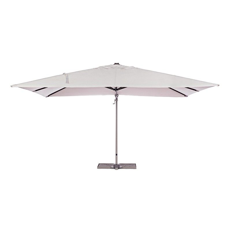 Ombrellone Decentrato da Giardino in Alluminio 3x4 mt Tortora | Alba