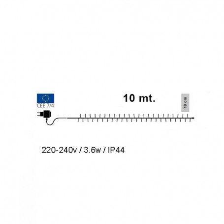 Catena con 96 Luci Led Bianco Satinato, Controller 8 Giochi, 10 metri Uso Esterno