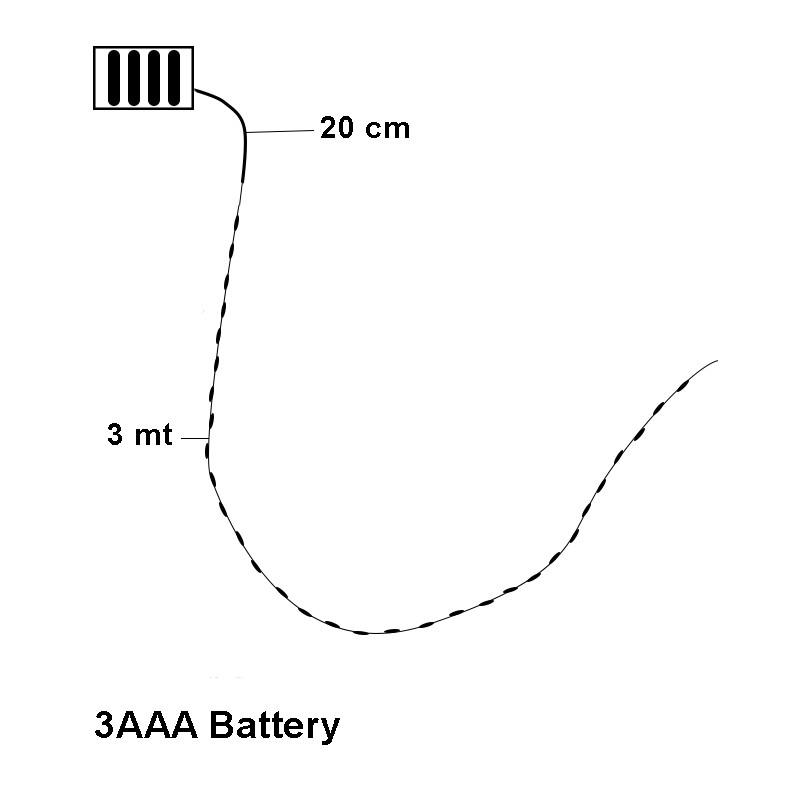 Stringa da 60 Micro Led a Batteria