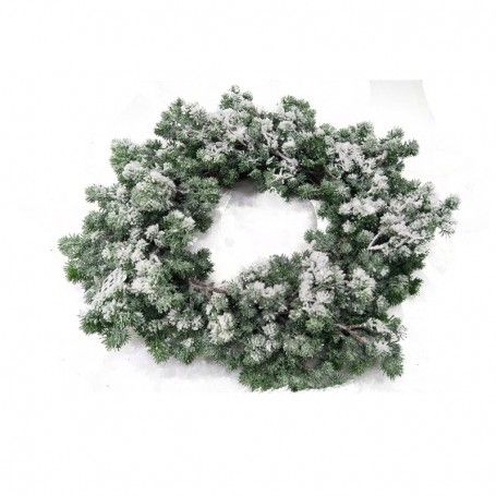 Ghirlanda Natalizia Verde Innevata D.50 cm