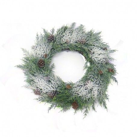 Ghirlanda Natalizia di Pino Innevato D.55 cm