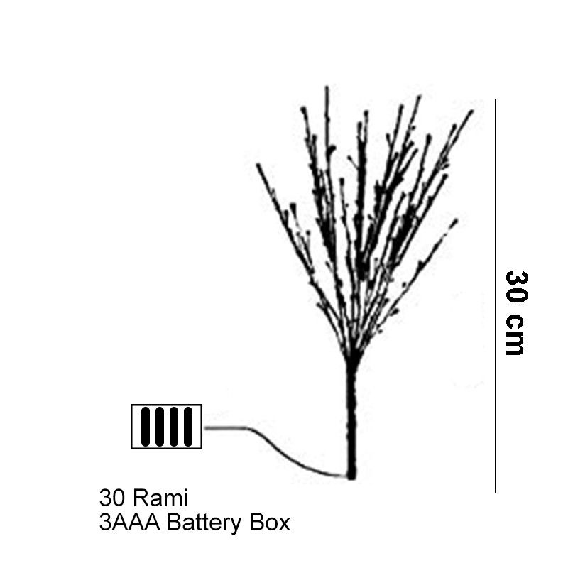 Fiore con Luci Led 30 cm a Batteria
