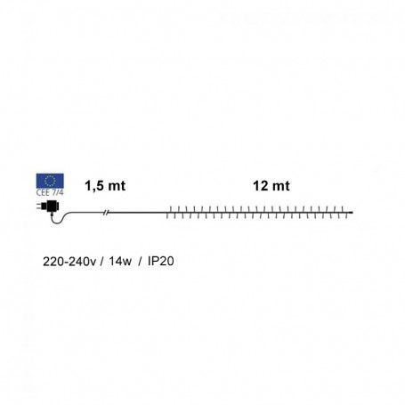 Minilucciole 240 Luci Led Bianco Freddo con Controller 8 Giochi 12 metri Uso Interno