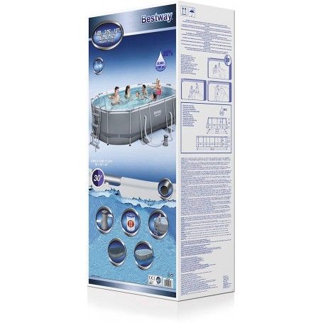 Piscina Ovale 488x305x107 cm con Filtro a Cartuccia - Bestway 56448 Piscina Ovale 488x305x107 cm con Filtro a Cartuccia - Bestway 56448